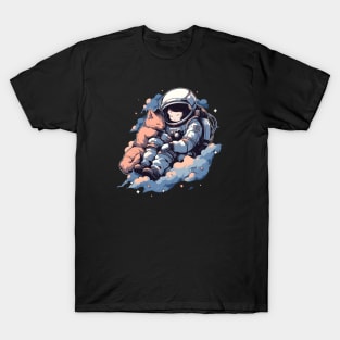 The cat accompanies the astronaut T-Shirt